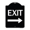 Signmission Exit with Right Arrow Heavy-Gauge Aluminum Architectural Sign, 24" H, 18" L, BW-1824-24552 A-DES-BW-1824-24552 - alternate 1